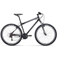 Велосипед 27,5" Forward Sporting 27,5 1.0 чёрный/серебро 20-21 г рама 19" RBKW1MN7Q006