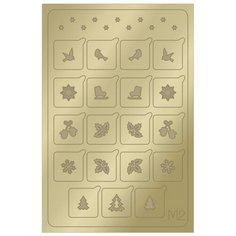 Aeropuffing Metallic Stickers №M02 Gold - металлизированные наклейки для ногтей