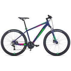 Велосипед 27,5" Forward Apache 27,5 3.0 disc AL Фиолетовый/Зеленый 20-21 г, ,15"
