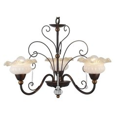 Подвесная люстра Escada, 3х40W, черный, размеры (мм)-505x720, плафон - белый, неокрашенный
