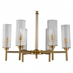 Подвесная люстра Favourite, 6х40W, латунь, размеры (мм)-650x1510, плафон - неокрашенный