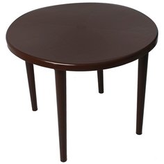 Стол обеденный садовый Стандарт Пластик круглый, шоколадный