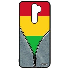 Чехол на смартфон Xiaomi Redmi Note 8 Pro, "Флаг Мали на молнии" Путешествие Патриот Utaupia