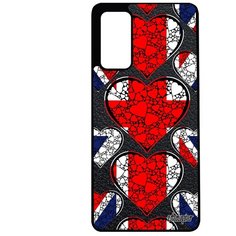 Чехол на смартфон Galaxy S20FE, "Флаг английский с сердцем" Путешествие Любовь Utaupia
