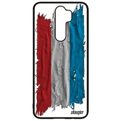 Чехол на смартфон Xiaomi Redmi Note 8 Pro, "Флаг Люксембурга на ткани" Государственный Utaupia