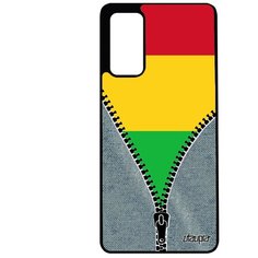 Чехол на смартфон Samsung Galaxy S20FE, "Флаг Мали на молнии" Государственный Туризм Utaupia
