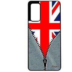 Чехол на смартфон Samsung Galaxy S20FE, "Флаг английский на молнии" Страна Туризм Utaupia