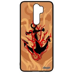 Чехол на смартфон Redmi Note 8 Pro, "Якорь" Шхуна Корабль Utaupia