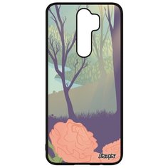 Чехол на смартфон Redmi Note 8 Pro, "Лесные розы" Озеро Природа Utaupia