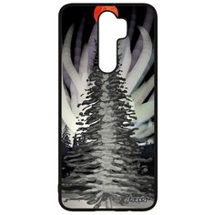 Чехол на смартфон Xiaomi Redmi Note 8 Pro, "Зимняя ель" Ночь Снег Utaupia