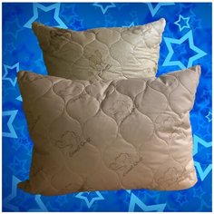 Подушка верблюжья шерсть стеганая тик 60x60 см. Iv Selena
