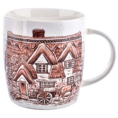 Кружка фарфоровая "Termico", домики 390 мл.