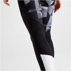 Леггинсы для фитнеса с карманом для телефона с принтом DOMYOS Х Декатлон S / W28 L31 Decathlon