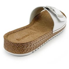 Шлепанцы из натуральной кожи INBLU VO-1E белого цвета (Размер 36 / 22,5см)