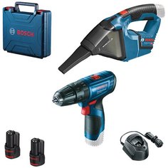 Набор Bosch GSB 120 LI + GAS 12V + 2 акк GBA 12V 2.0Ah в картонной коробке