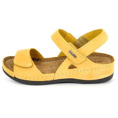 Сандалии из натуральной кожи INBLU 06-2A желтого цвета (Размер 38 / 24см)