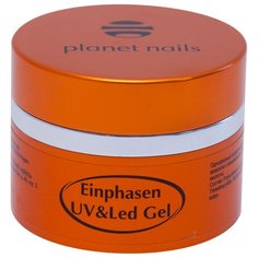 Гель planet nails Einphasen UV/LED Gel моделирующий однофазный, 50 г прозрачный