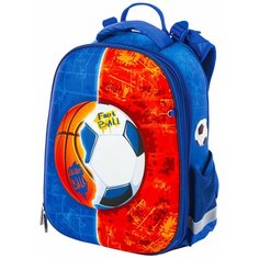 Юнландия Ранец Extra Sports ball (228802), синий/оранжевый
