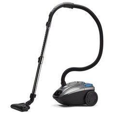 Пылесос Midea VCB43C16A, серебристый/голубой