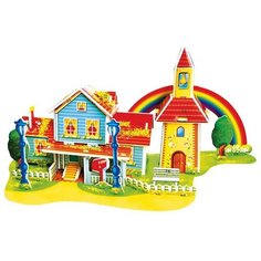 Пазл Zilipoo 3D Радужный дом (689-K), 34 дет.