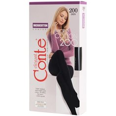 Колготки Conte Elegant Microcotton, 200 den, размер 6, nero (черный)