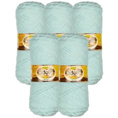 Пряжа Adelia Mimi, 100 % полиэстер, 100 г, 80 м, 5 шт., №05 св.мятный
