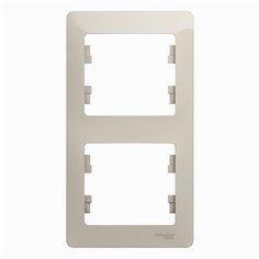 Рамка 2п Schneider ElectricGSL000906 GLOSSA, бежевый