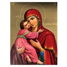 Рыжий кот картина по номерам "Феодоровская икона Божией Матери" 22х30 см (HS506)