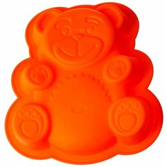 93-SI-FO-20 Ф-ма д/пирога "Медвежонок" 26х23,5х4 см Silicone Regent Inox