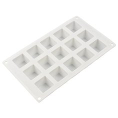 Формы для выпечки силиконовые SPC-0307 для пирожных 26 x 15 x 3.2 см "кубики"- 15 ячеек