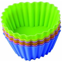 93-SI-S-17.2 Набор форм д/выпечки "Тарталетки-сердца" 8х3,5 см. Silicone Regent Inox