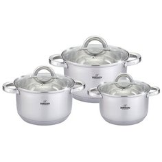 Посуда BH - 06-295 / 6пр / 2,1л; 2,9л; 3,9л / Дно 9-ти шаговое Bohmann