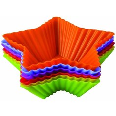 93-SI-S-17.1 Набор форм д/выпечки "Тарталетки-звезды" 10х3,5 см. Silicone Regent Inox