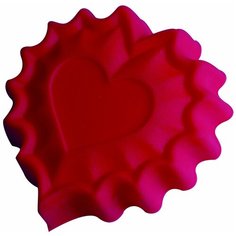 93-SI-FO-40 Ф-ма д/выпечки "Валентинка" Silicone 25,5х24х3,5 см Regent Inox