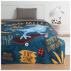 Покрывало Этель 1,5-спальное, T-rex, 145*210 см, микрофибра