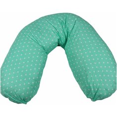 Наволочка к подушке для беременных AmaroBaby 170х25 (Сердечки мята)