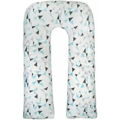 Наволочка к подушке для беременных AmaroBaby EXCLUSIVE Soft Collection U-образная 340х35 (Треугольники)