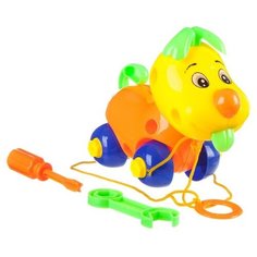 Каталка-игрушка Гратвест с отверткой (88803) оранжевый/желтый