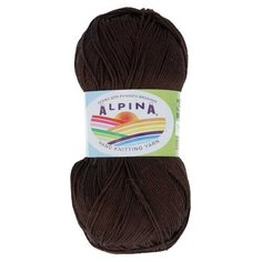 Пряжа Alpina "SATI" 100% мерсеризованный хлопок №050 коричневый - 10 мотков по 50 г