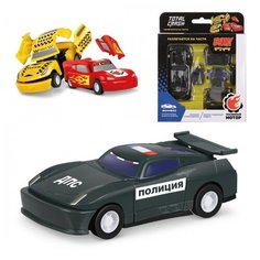 Машина TotalCrash, инерц.мех-зм, при столкновении разлетается на части,,, черн. Пламенный мотор