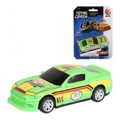 Машина TotalCrash, инерц.мех-зм, при столкновении разлетается на части, зел. Пламенный мотор