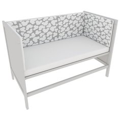 Двухсторонний бортик в кроватку 4 предмета (бортики на молнии) AmaroBaby Мышонок серый
