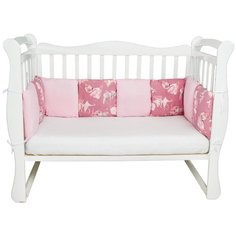 Бортик в кроватку 12 предметов AmaroBaby Нежный Танец, розовый (поплин)