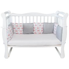 Бортик в кроватку 12 предметов AmaroBaby Подарочек, серый (бязь)