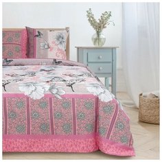 Постельное белье семейное Этель Очарование, бязь, 70 х 70 см, розовый
