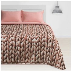 Постельное белье семейное Этель Мягкие сны, мако-сатин, 50 х 70 см, коричневый/розовый