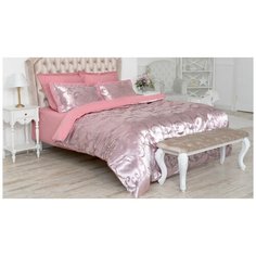 Постельное белье 2-спальное Этель Лючия, жаккард, 50 х 70 и 70 х 70 см, розовый