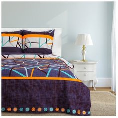 Постельное белье евростандарт Этель Урбан, бязь, 70 х 70 см, серый