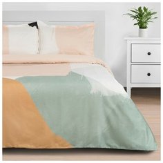 Постельное белье 1.5-спальное Этель Meadows, мако-сатин, 50 х 70 см, бежевый