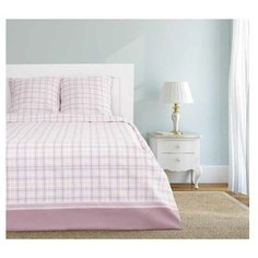 Постельное белье 2-спальное Этель Клетка, бязь, 70 х 70 см, розовый
